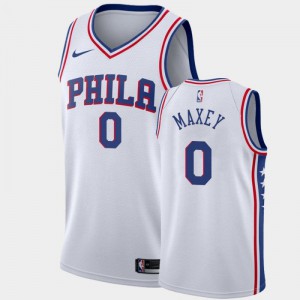 Mens Tyrese Maxey #0 Philadelphia 76ers 2020 NBA Draft First Round Pick Association White Jersey 609997-184