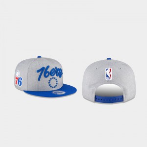 Men's Philadelphia 76ers Heather Gray Official On-Stage 9FIFTY Snapback Adjustable 2020 NBA Draft Hat 121225-439