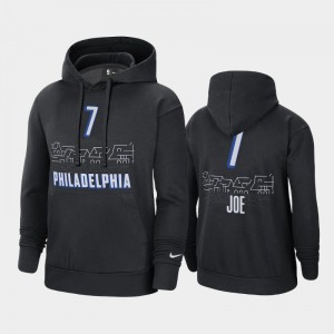 Mens Isaiah Joe #7 City Philadelphia 76ers 2020-21 Pullover Black Hoodies 979294-209