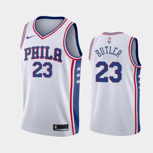 Men's Jimmy Butler #23 Association 2019 season White Philadelphia 76ers Jerseys 239964-681