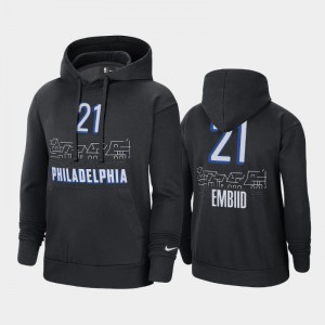Men's Joel Embiid #21 City Black Philadelphia 76ers 2020-21 Pullover Hoodie 621827-524