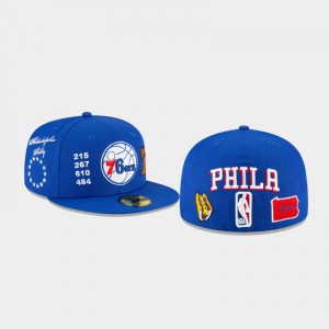 Men's City Local Philadelphia 76ers Royal 59FIFTY Fitted Hat 986745-561