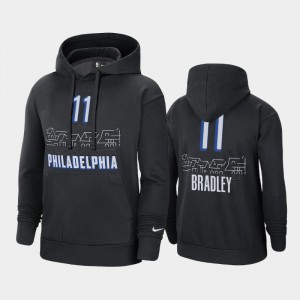 Mens Tony Bradley #11 Philadelphia 76ers City Black 2020-21 Pullover Hoodie 760518-996