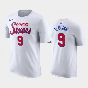 Mens Kyle O'Quinn #9 Philadelphia 76ers White Hardwood Classics T-Shirt 794676-189
