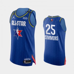 Mens Ben Simmons #25 76ers Honor Kobe Bryant Authentic 2020 NBA All-Star Game Blue Philadelphia 76ers Jerseys 237725-523
