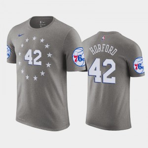 Mens Al Horford #42 City Gray Philadelphia 76ers T-Shirt 833847-690