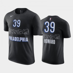 Men's Dwight Howard #39 Philadelphia 76ers 2020-21 City Black T-Shirts 695040-878