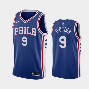 Mens Kyle O'Quinn #9 Philadelphia 76ers Blue Icon 2019 season Jersey 828904-579