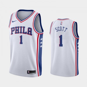 Men Mike Scott #1 2018-19 Philadelphia 76ers White Association Jerseys 816722-414