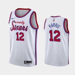 Men Tobias Harris #12 Hardwood Classics White 1970-71 Philadelphia 76ers Jersey 484026-933