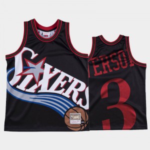 Retro Bigface Allen Iverson #3 Philadelphia 76ers Basketball jersey Stitched