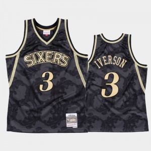 allen iverson black and gold jersey