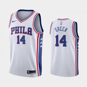 Mens Danny Green #14 2020-21 Association Philadelphia 76ers White Jersey 237078-876