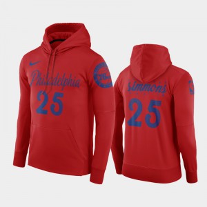 Men Ben Simmons Philadelphia 76ers 2019 Ugly Christmas Pullover Red Hoodie 257885-565