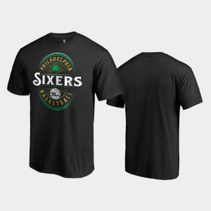 Men Men Forever Lucky St. Patrick's Day Philadelphia 76ers Black T-Shirt 690042-824