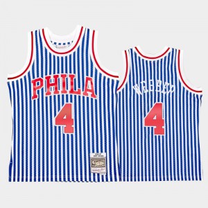 Men Chris Webber #4 Blue Philadelphia 76ers 1996-97 Striped Jerseys 777767-189