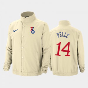 Mens Norvel Pelle #14 City Edition Philadelphia 76ers Cream 2019-20 DNA Lightweight Jacket 204270-484