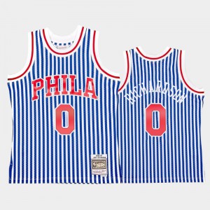 Men Josh Richardson #0 Striped Blue Philadelphia 76ers 1996-97 Jerseys 600472-430