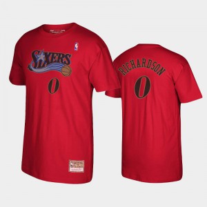 Men's Josh Richardson #0 Philadelphia 76ers Red Hardwood Classics Reload T-Shirts 970232-820