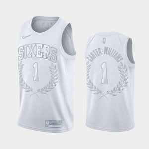 Mens Michael Carter-Williams #1 White Rookie of the Year Glory Limited Glory Awards Philadelphia 76ers Jersey 615518-392