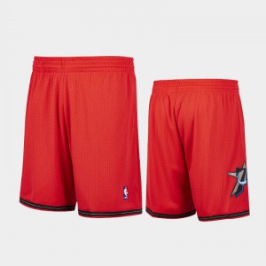 Mens Philadelphia 76ers Hardwood Classics Basketball Reload Red Shorts 685728-804