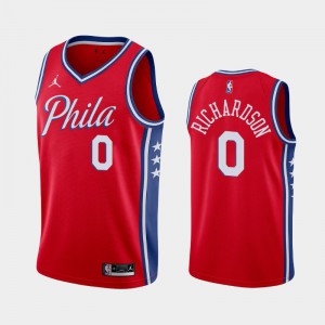Men's Josh Richardson #0 2020-21 Philadelphia 76ers Statement Red Jersey 170227-932
