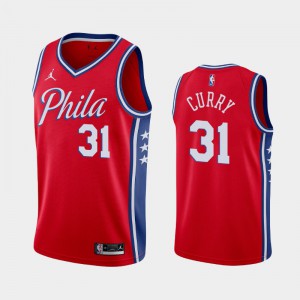 Men's Seth Curry #31 2020-21 Statement Red Philadelphia 76ers Jerseys 503312-621