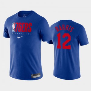 Mens Tobias Harris #12 Philadelphia 76ers Essential Practice Performance Royal T-Shirt 576164-576