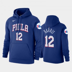 Mens Tobias Harris #12 Royal 2019-20 Pullover Name & Number Icon Philadelphia 76ers Hoodies 623927-571