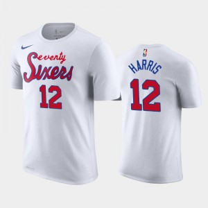 Men's Tobias Harris #12 Philadelphia 76ers White Hardwood Classics T-Shirts 866287-638