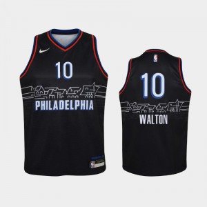 Youth Derrick Walton #10 Philadelphia 76ers 2020-21 Black City Jersey 512956-892