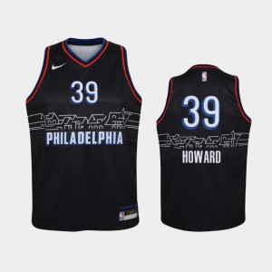 Youth Dwight Howard #39 Philadelphia 76ers City 2020-21 Black Jersey 376927-316