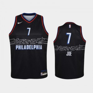 Youth Isaiah Joe #7 Philadelphia 76ers City Black 2020-21 Jerseys 729152-705