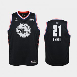 Youth Joel Embiid #21 Philadelphia 76ers 2019 All-Star Black Jerseys 259288-695