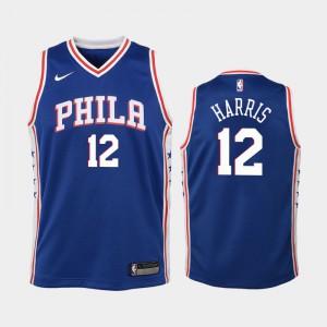 Youth Tobias Harris #12 Philadelphia 76ers Blue 2018-19 Icon Jersey 380433-399