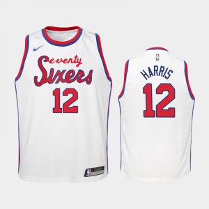 Youth(Kids) Tobias Harris #12 Hardwood Classics White Philadelphia 76ers Jerseys 954465-207