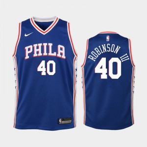 Youth Glenn Robinson III #40 2019-20 Philadelphia 76ers Icon Blue Jerseys 855641-163